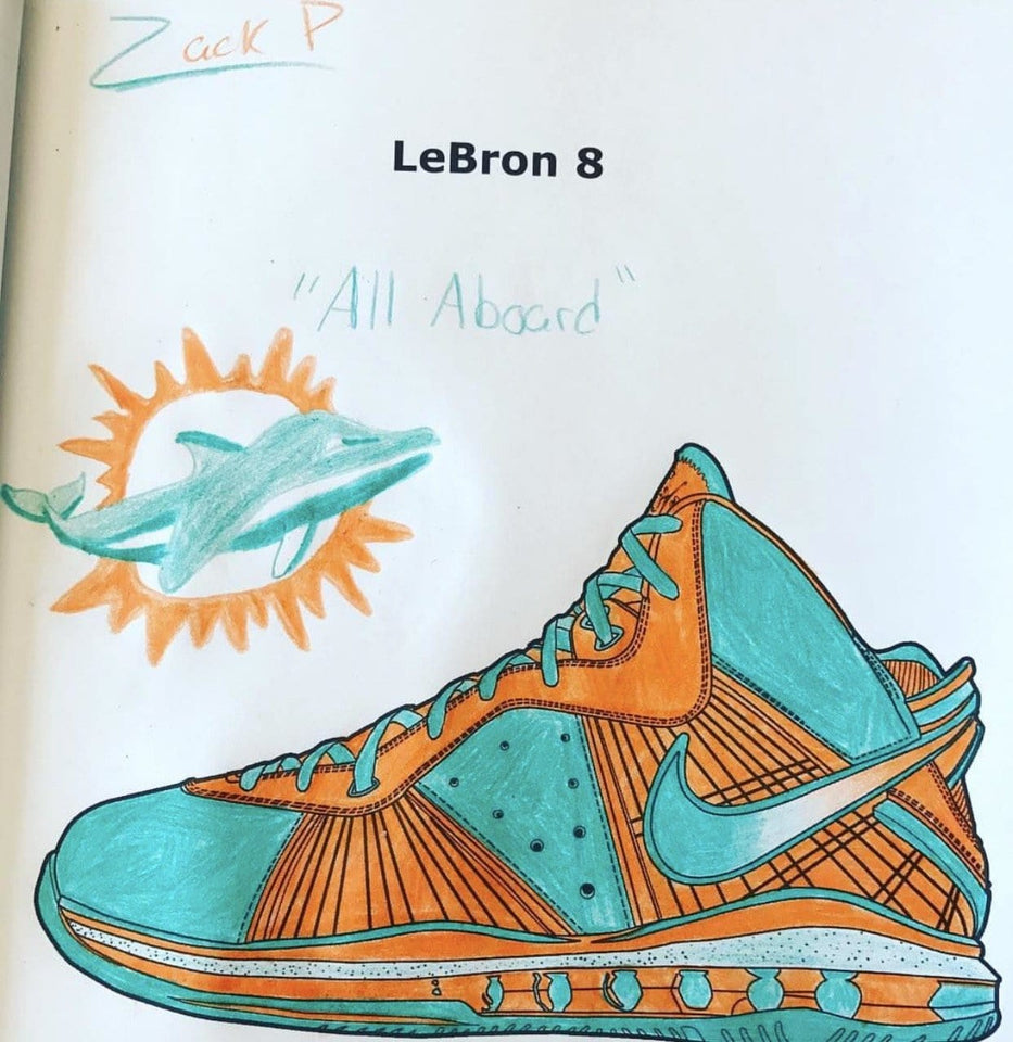lebron shoe drawing
